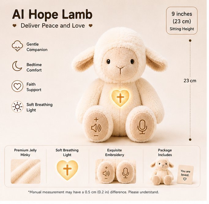 Biblopal B1 Little Lamb AI Plush Companion - Early Access Preorder